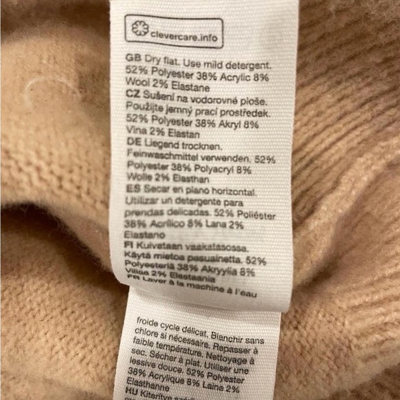 Women's & Other Stories Tan Sweater Size XS Soft Mock Neck - Picture 7 of 7